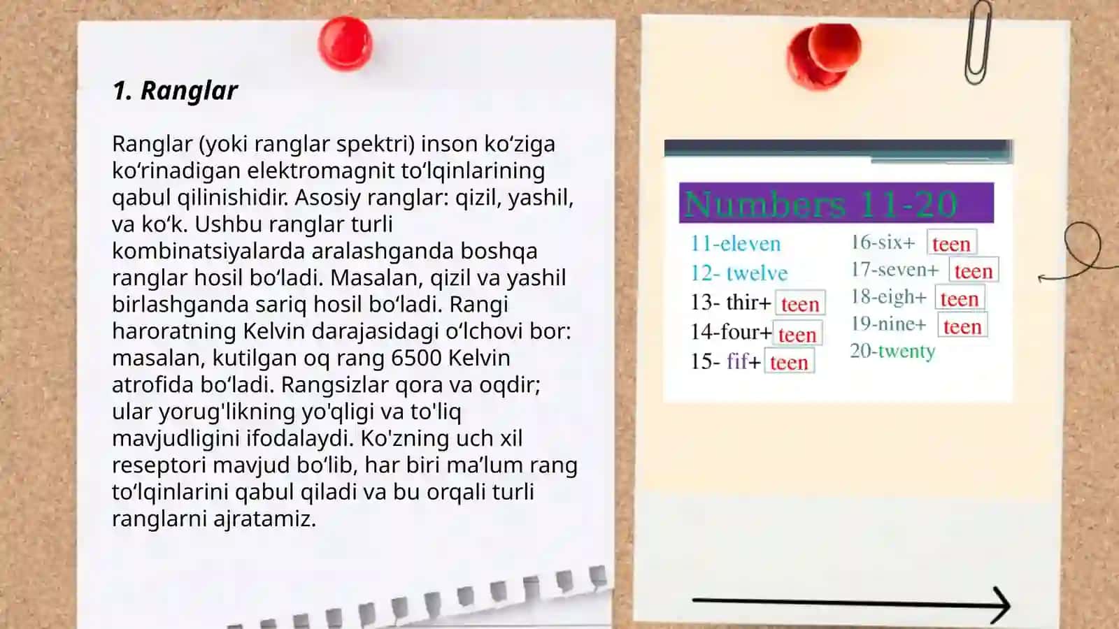 Ranglar (yoki ranglar spektri) 3