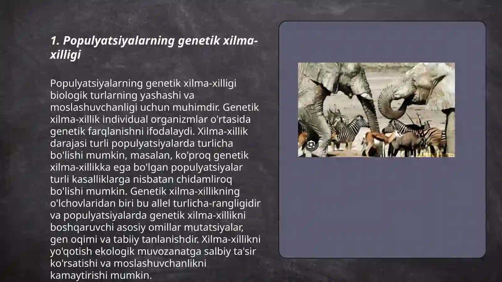 Populyatsiyalarning xususiyatlari 3