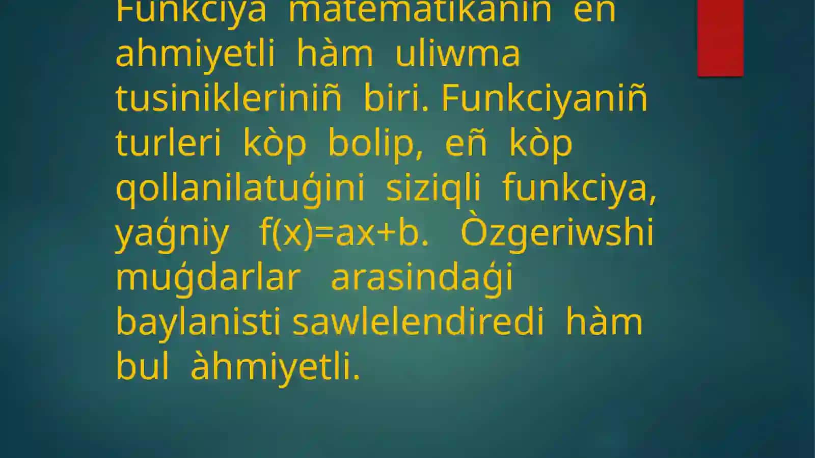 Funksiyalar turlari 3