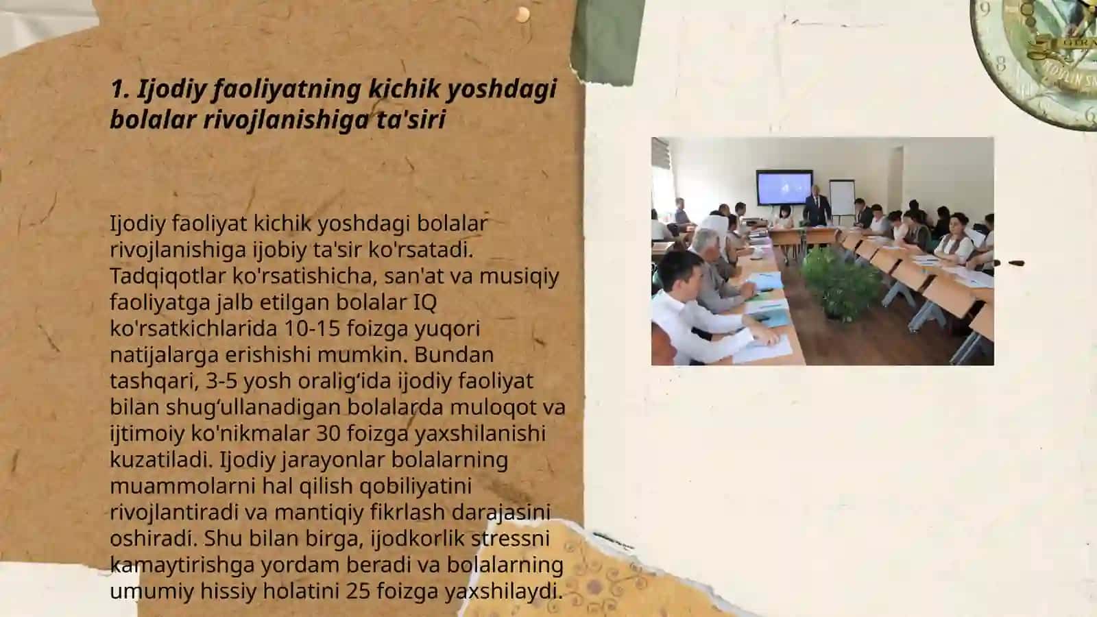 Ijodiy faoliyani tashkil etish 3