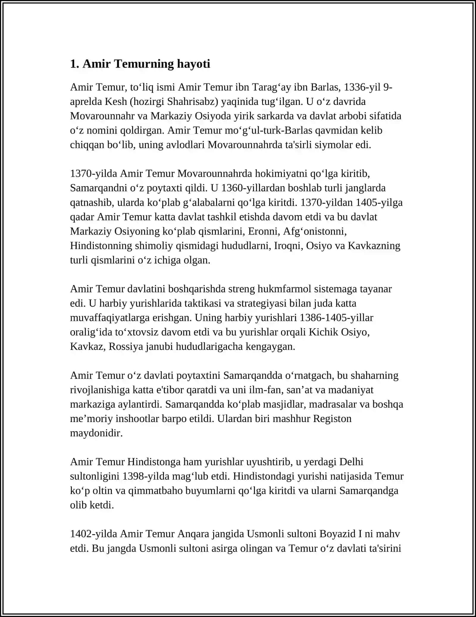 AMIR-TEMUR BUYUK DAVLAT ARBOBI 3