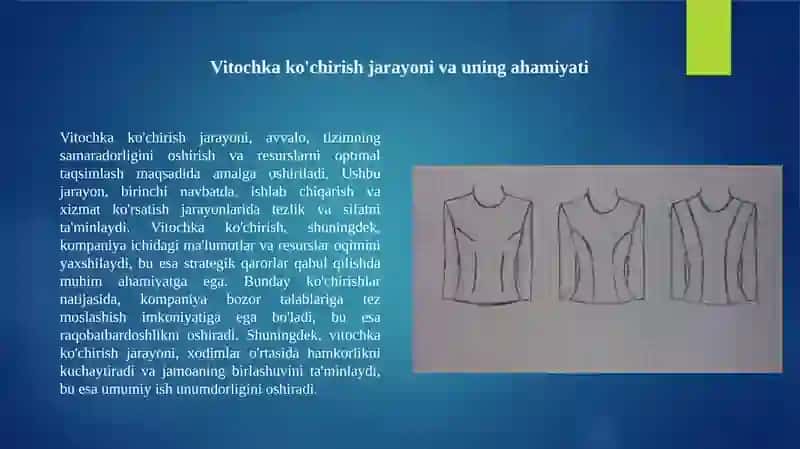 Vitochka ko'chirish, taxlama va taqilmalar. 3