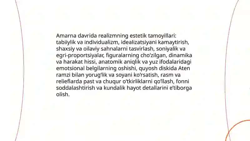 Amarna badiiy taklifida realizm 3