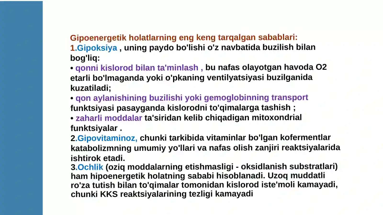 Gipoenergetik holatlar 3