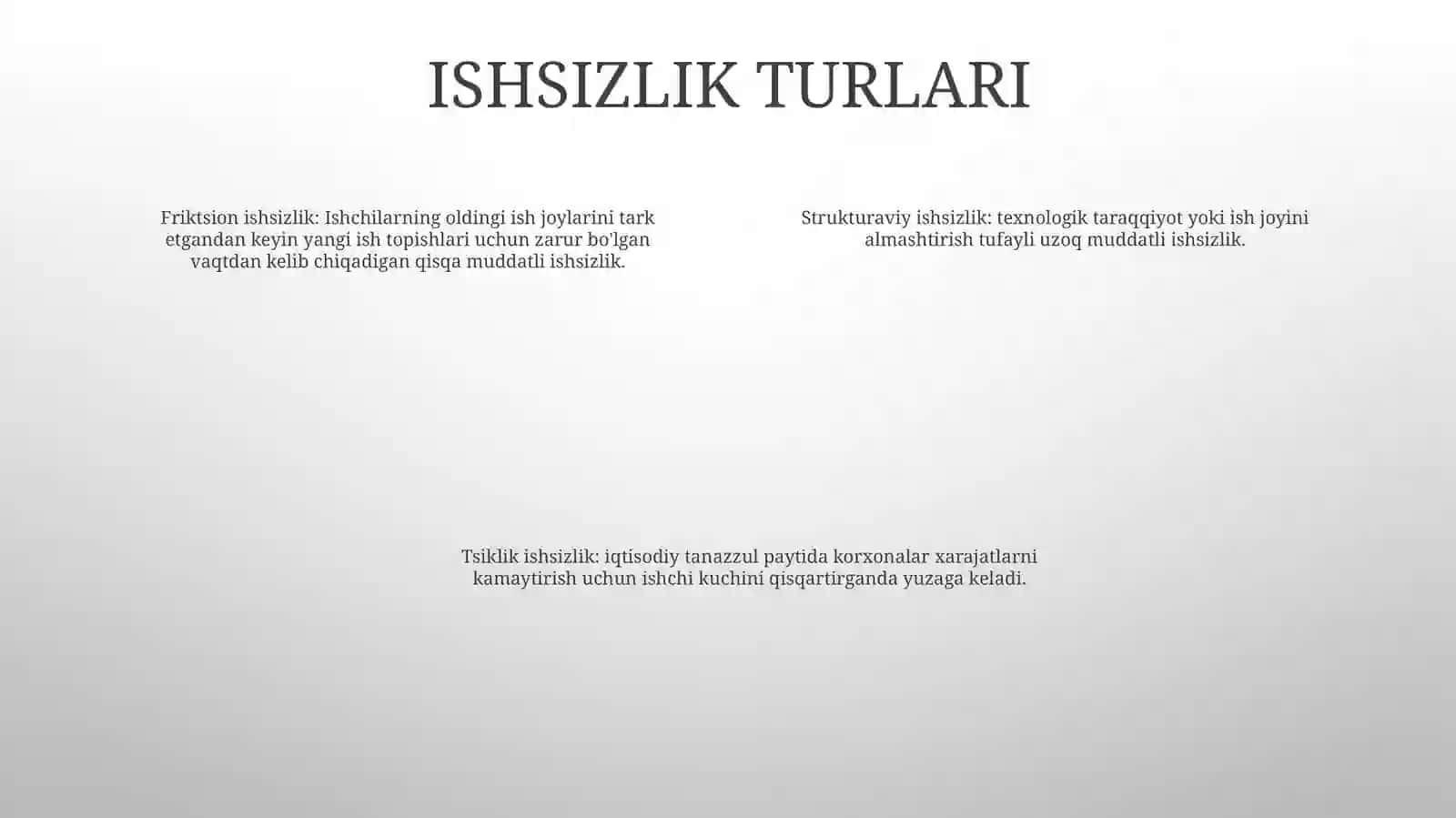 Ishsizlik 3