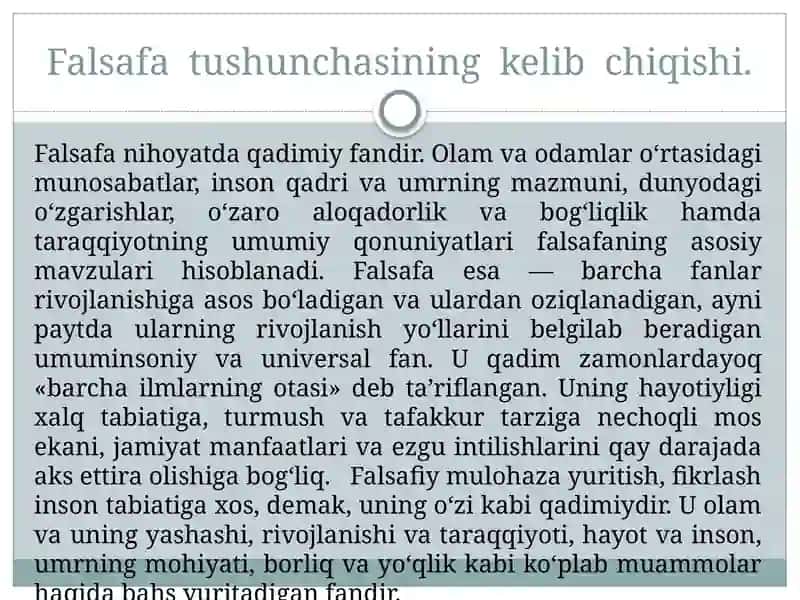 Falsafa Fanining Predmeti, Mazmuni va Jamiyatdagi Roli 3