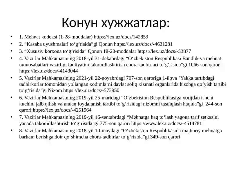 Меҳнат ҳуқуқи фанига кириш 3