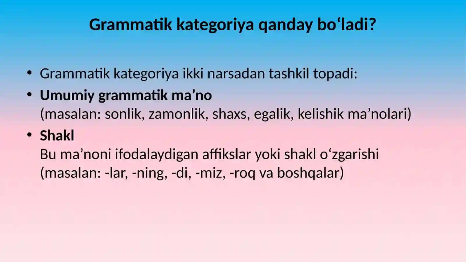 Grammatik kategoriyalar 3