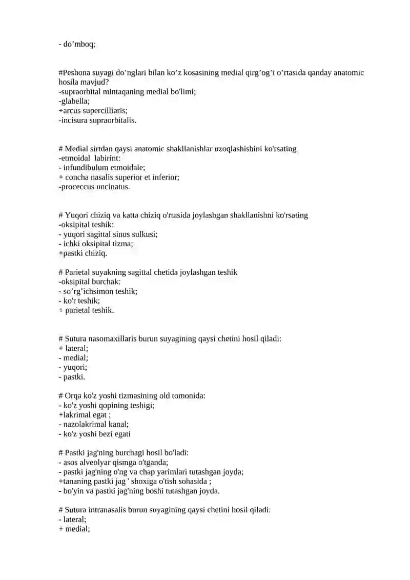 Butun kalla mavzusiga test 3