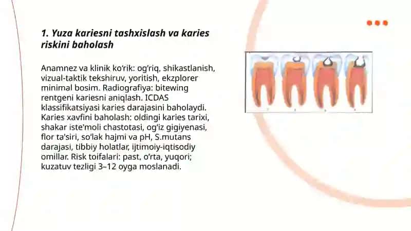 Yuza kariesni davolash usullari 3