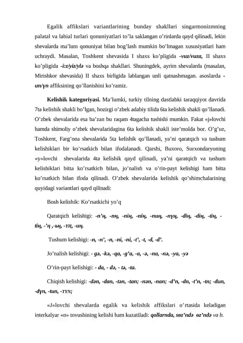 O'zbek Xalq Shevalari Lug'oti Ostida Ishlash 3