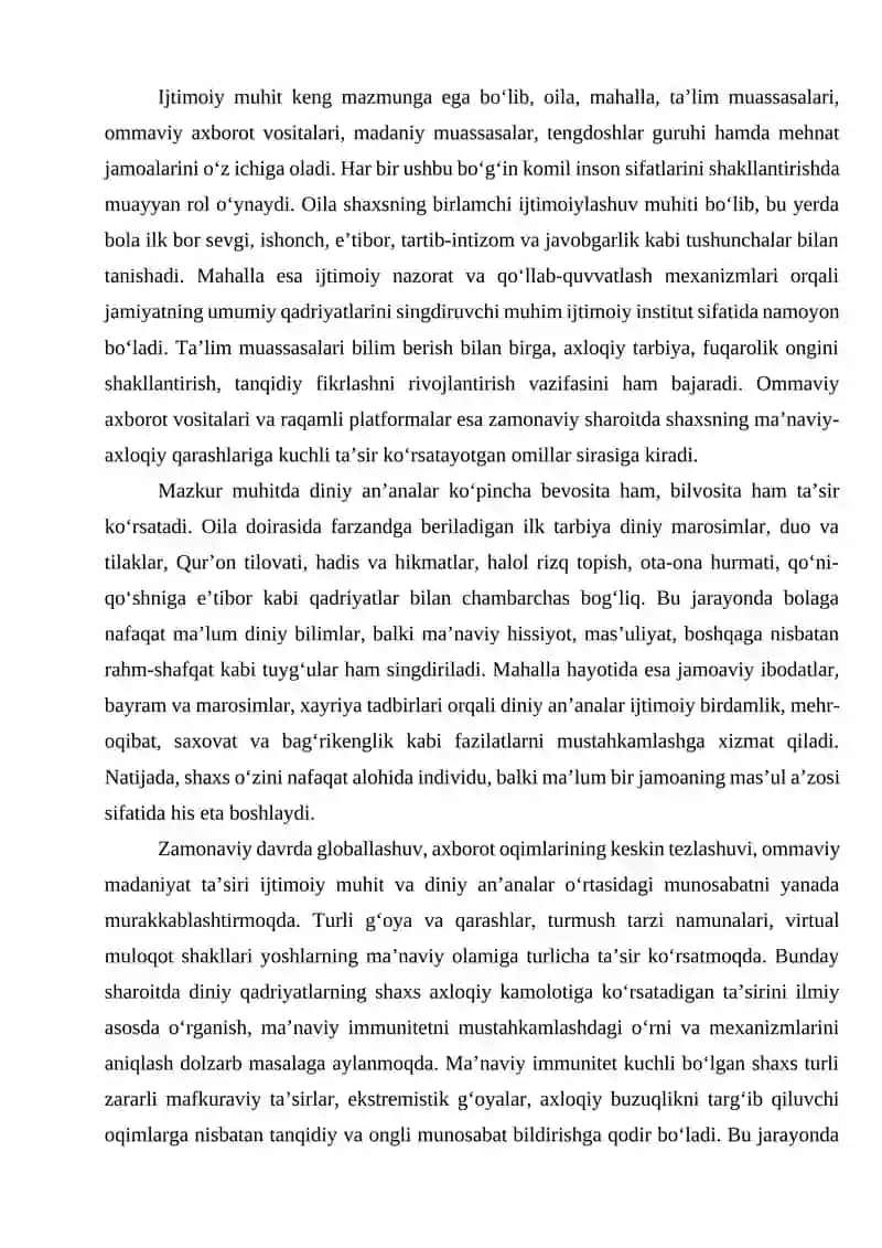Ijtimoiy muhitda diniy anʼanalar va komil insonning shakllanishi 3