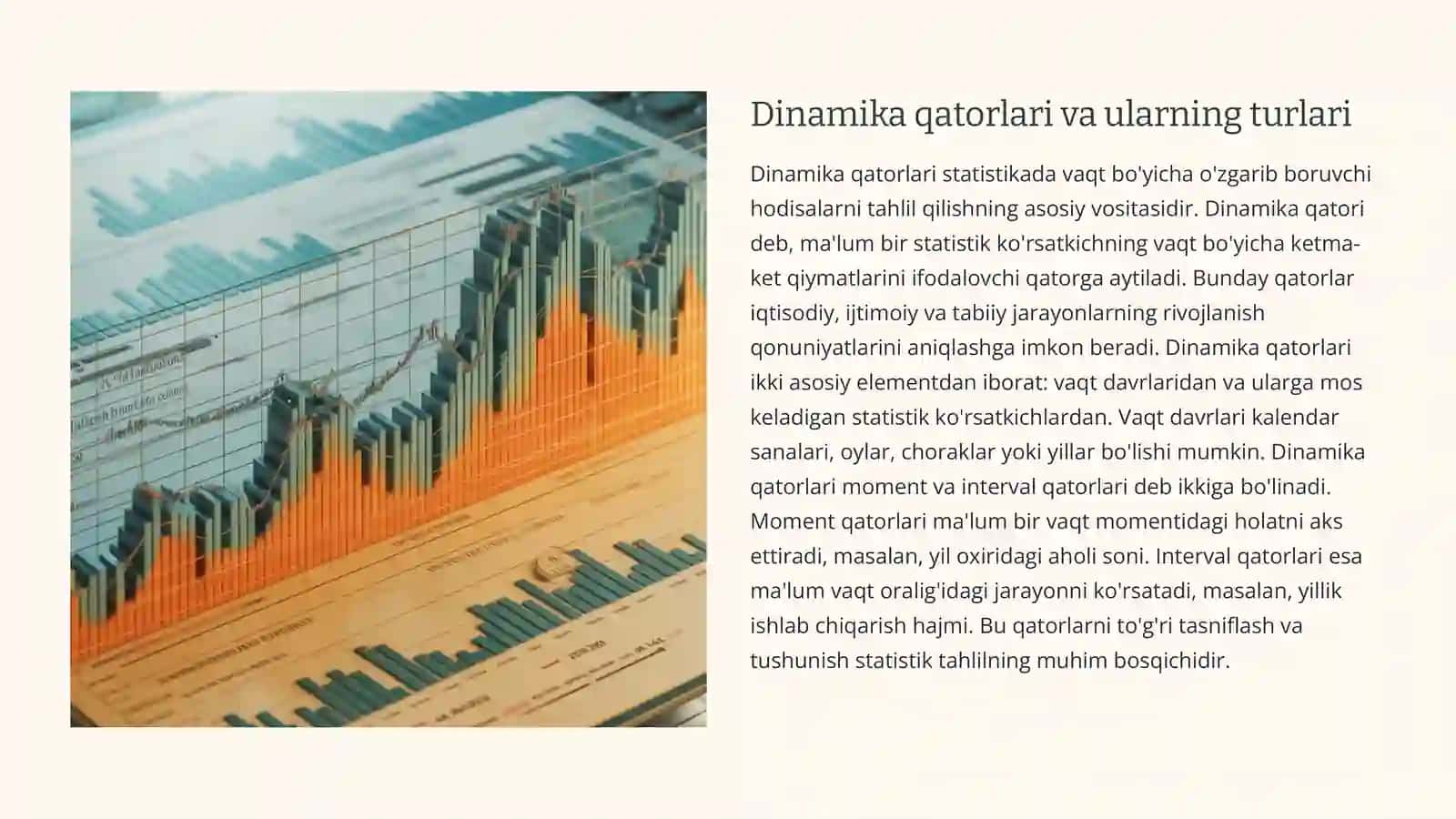 Dinamika qatorlarini qayta ishlashning statistik usullari 3