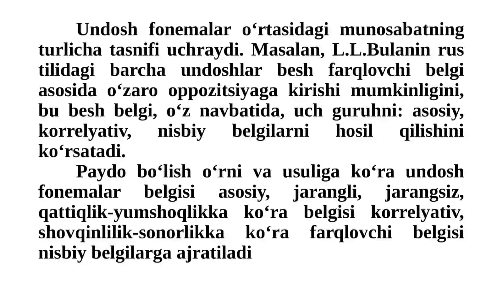 Undoshlar tasnifi va tafsifi 3