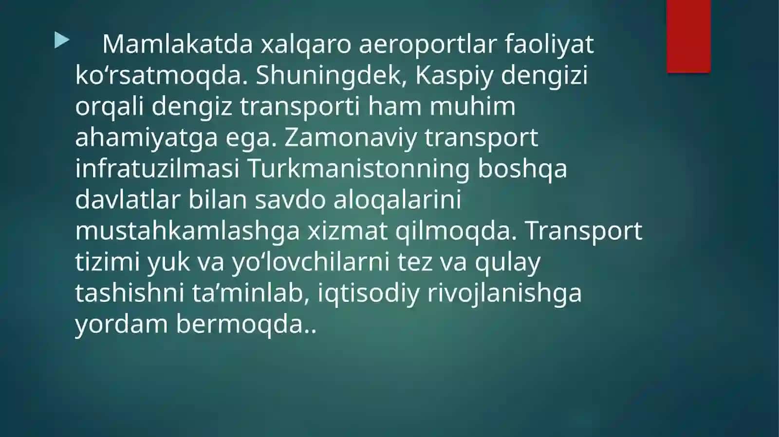 Turkmaniston transporti 3