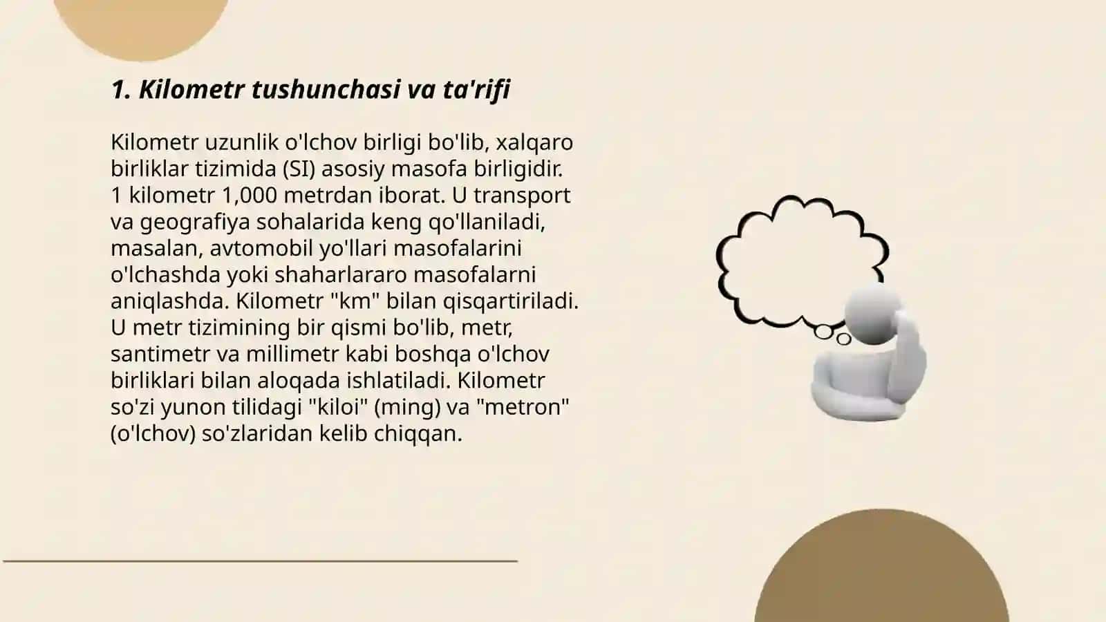Kilometr tushunchasi 3