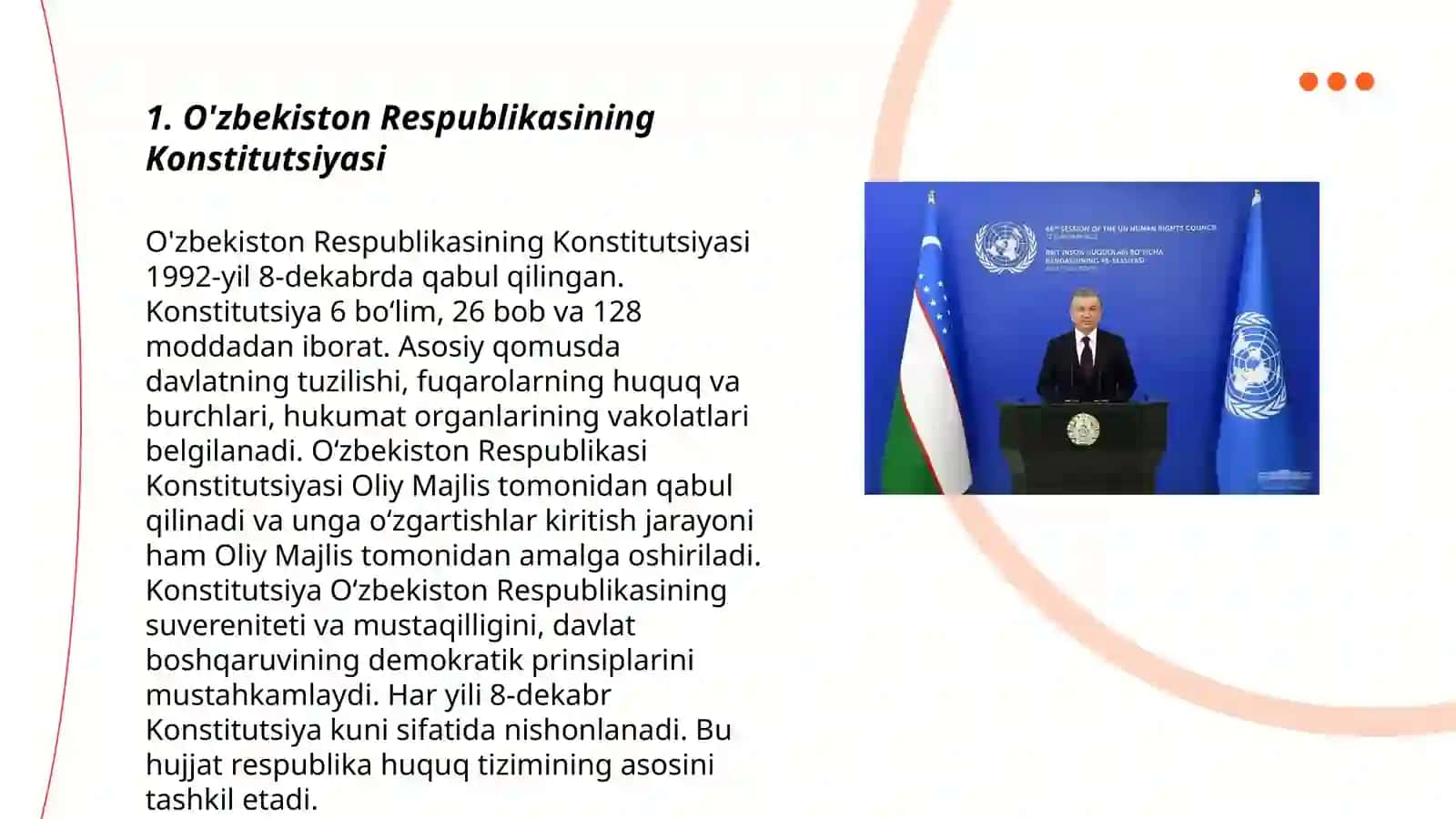 O'zbekiston Respublikasining Konstitutsiyasi 3