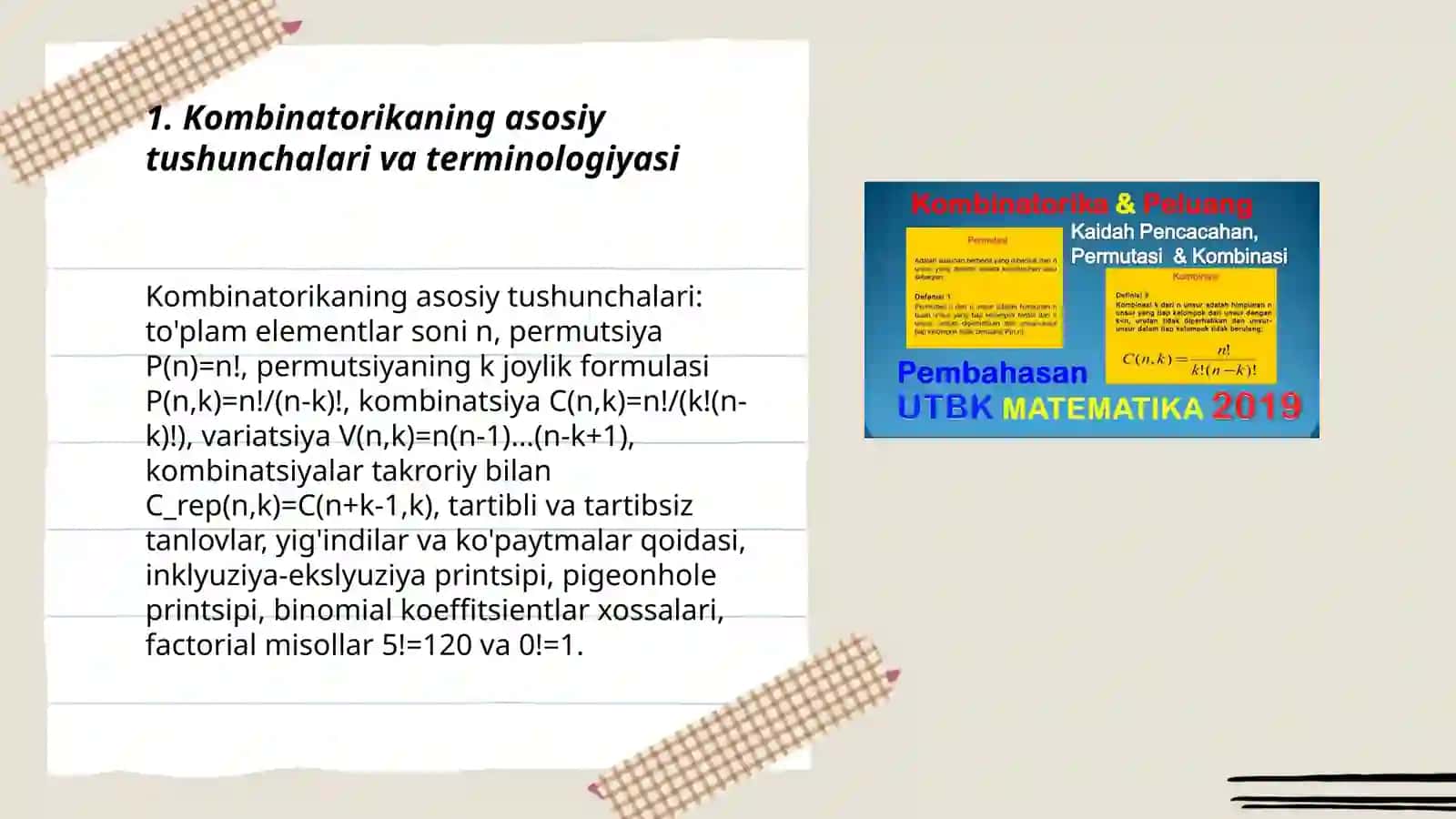 Kambinatorika elementlari 3