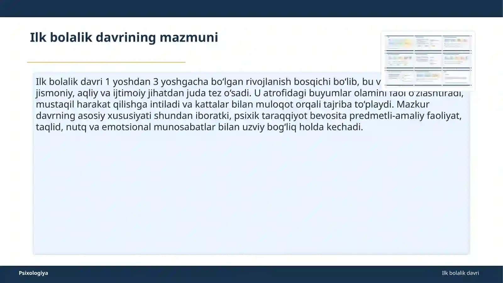 Ilk bolalik davri 3