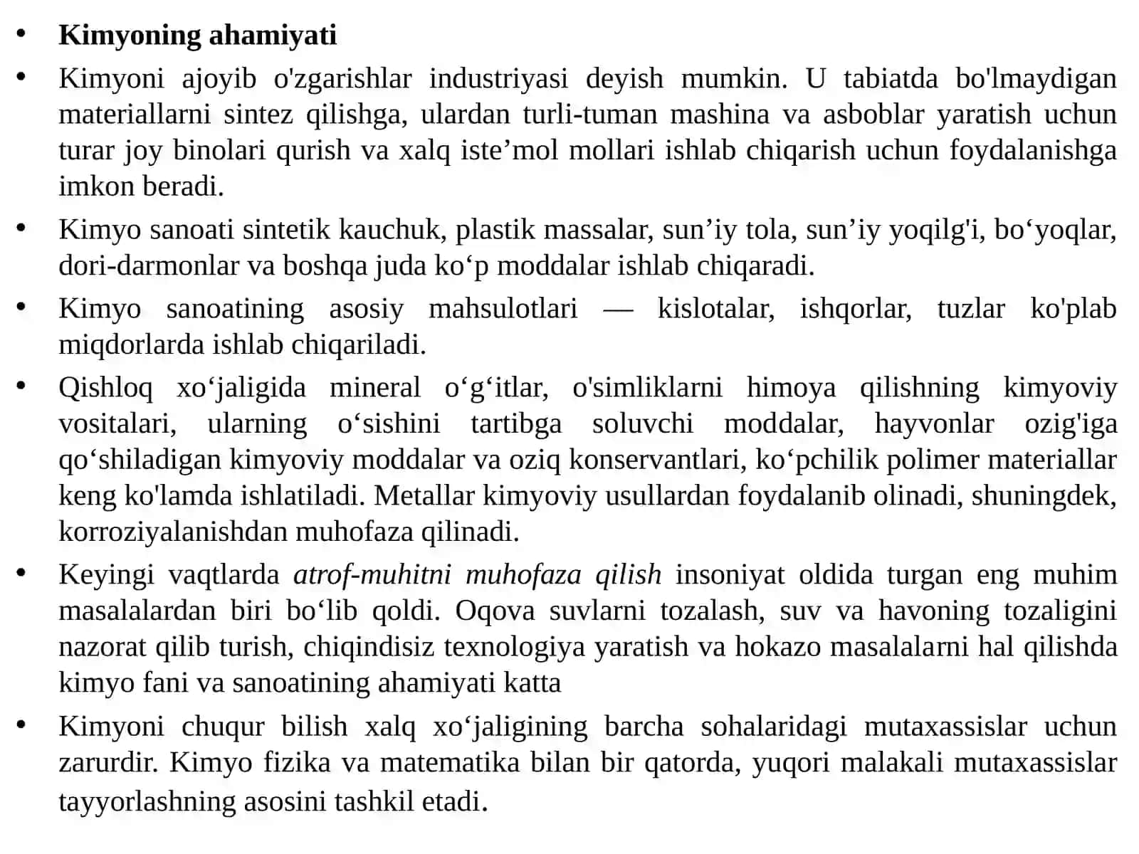 Kimyo ning maqsadlari va vazifasi 3