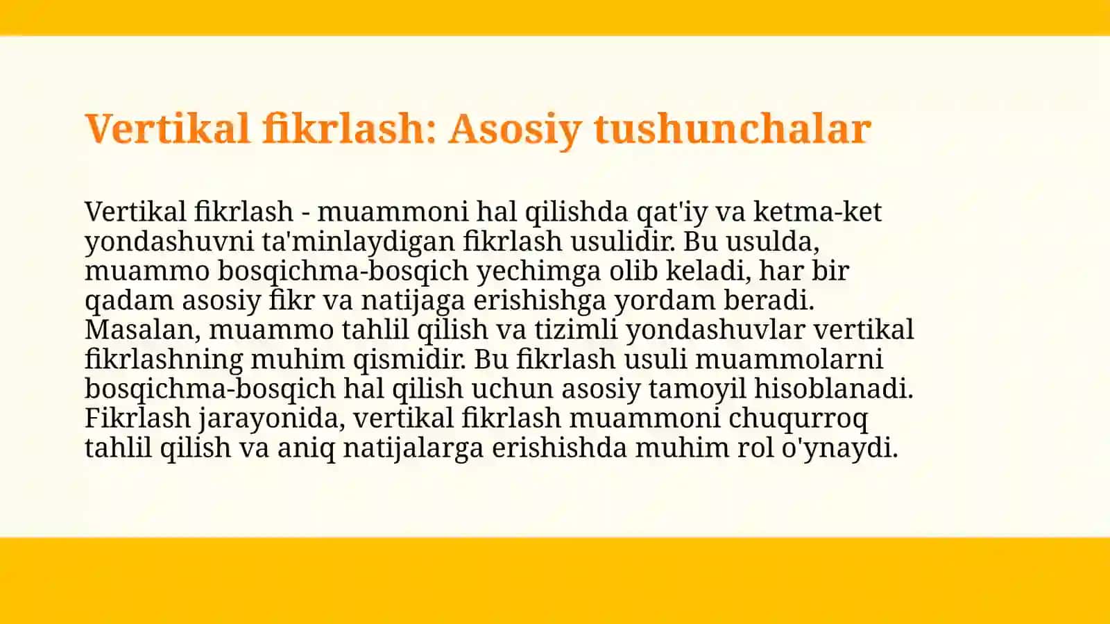 Vertikal fikrlash 3
