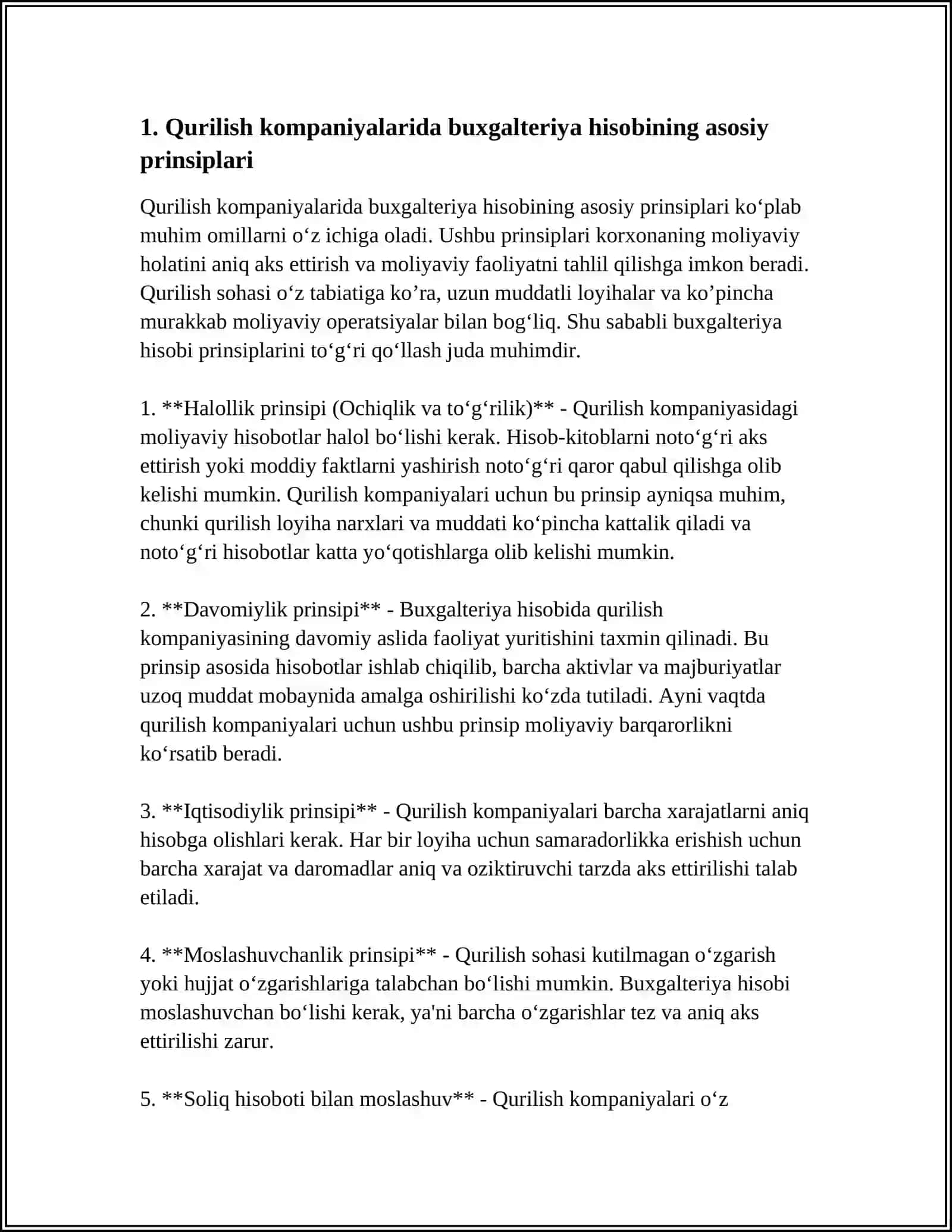 QURULISHDA BUGALTERIYA XISOBI, AUDIT VA SOLIQQA TORTISH 3
