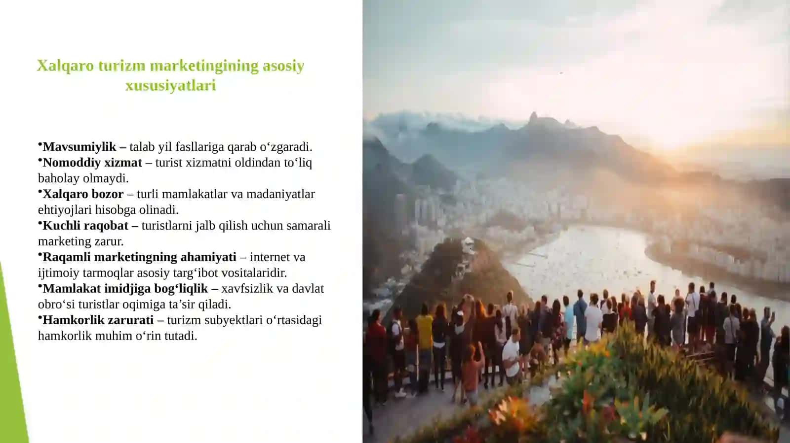 XALQARO TURIZM MARKETINGINING XUSUSIYALARI 3