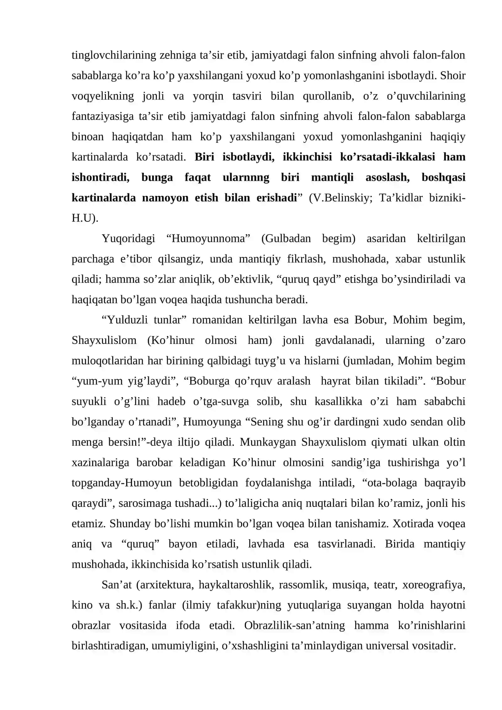 Adabiyot “Insonshunoslik”dir, ruhshunoslikdir 3