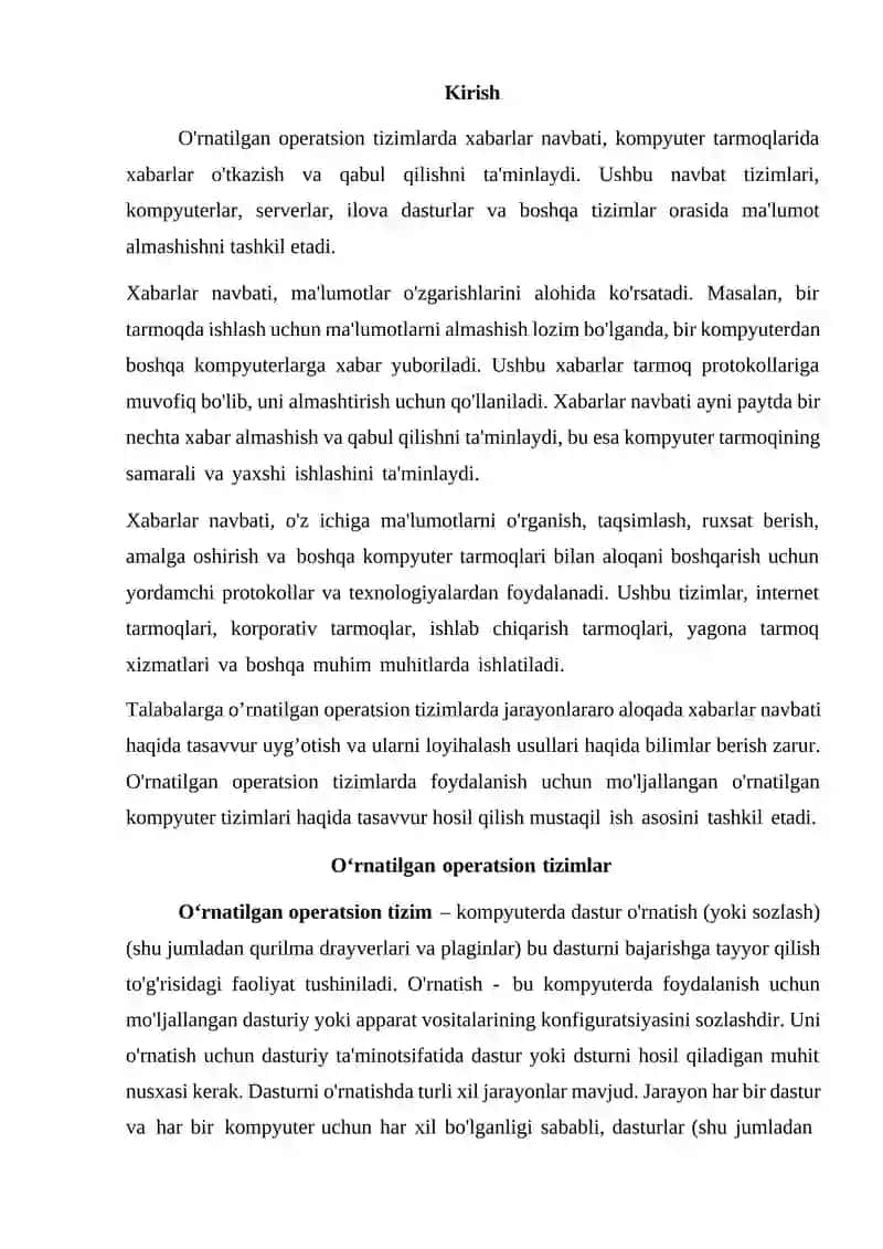 O‘rnatilgan operatsion tizimlarda xabarlar navbati 3