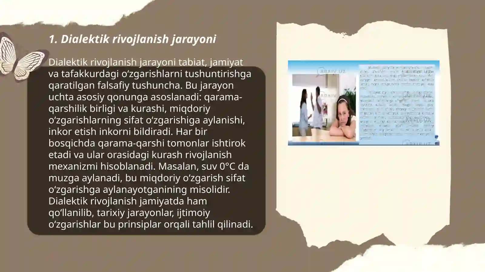 Dialektik rivojlanish jarayoni 3