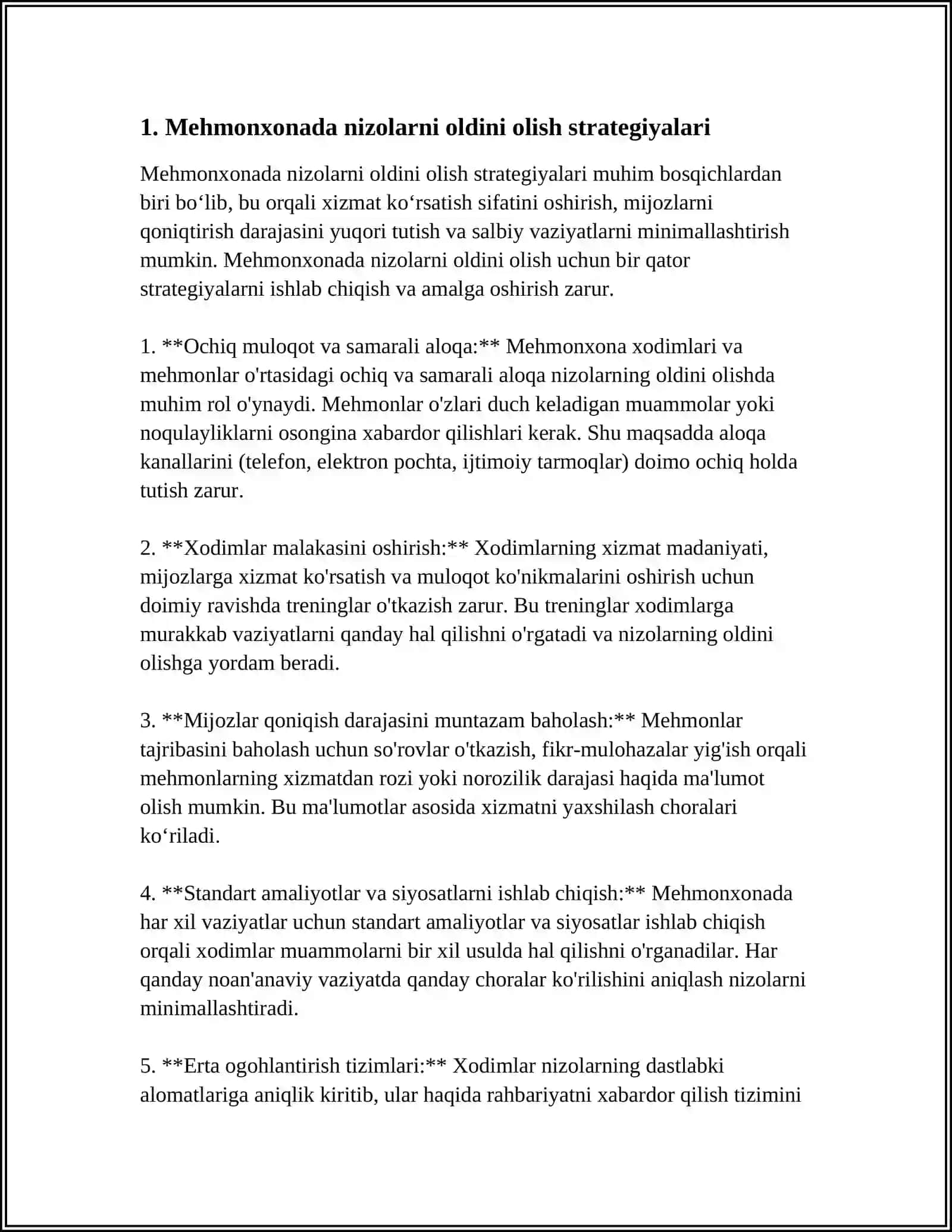 MEHMONHONALARDA NIZOLARNI BARTARAF ETISH 3