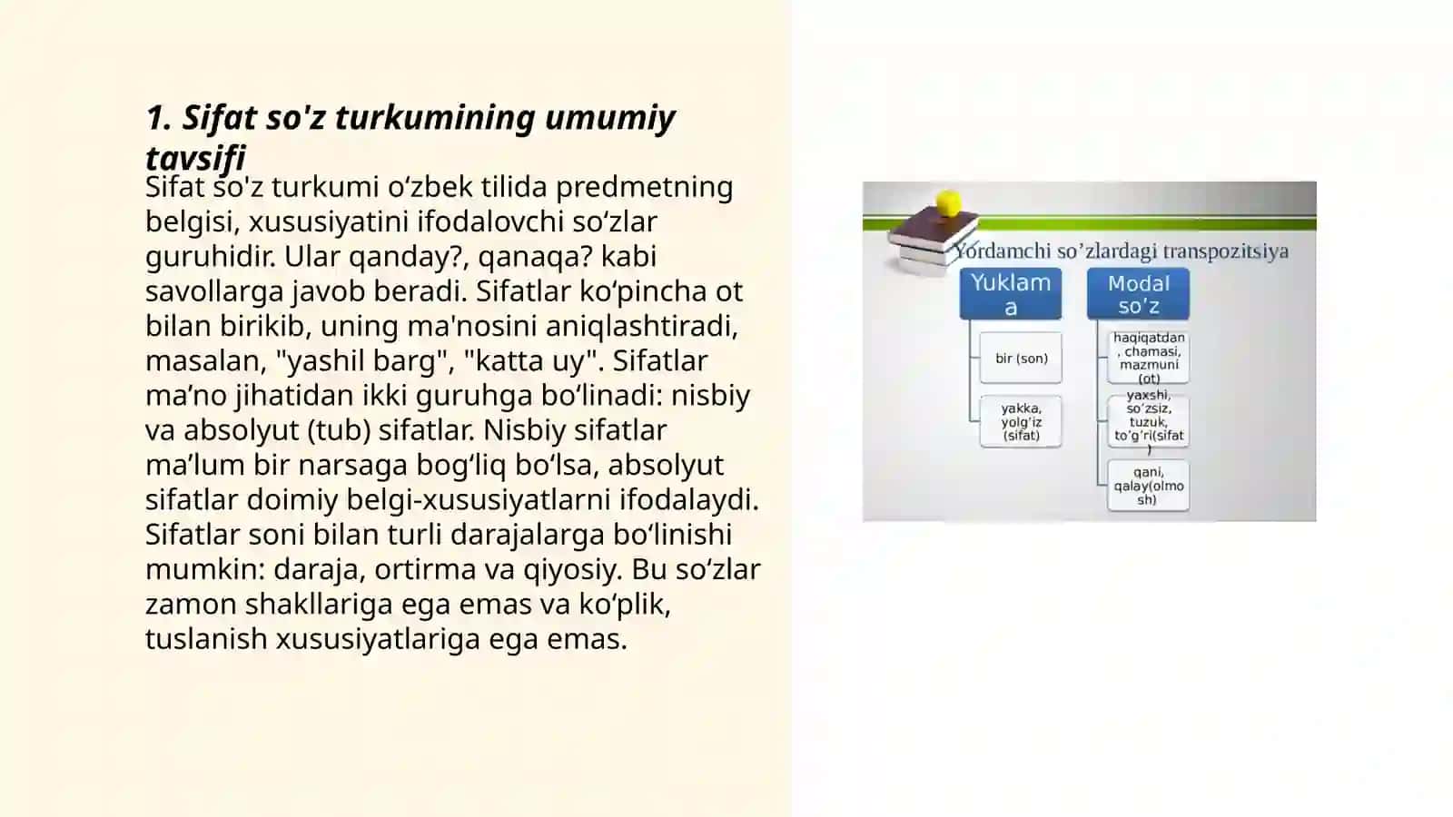 Sifat so’z turkumlari 3