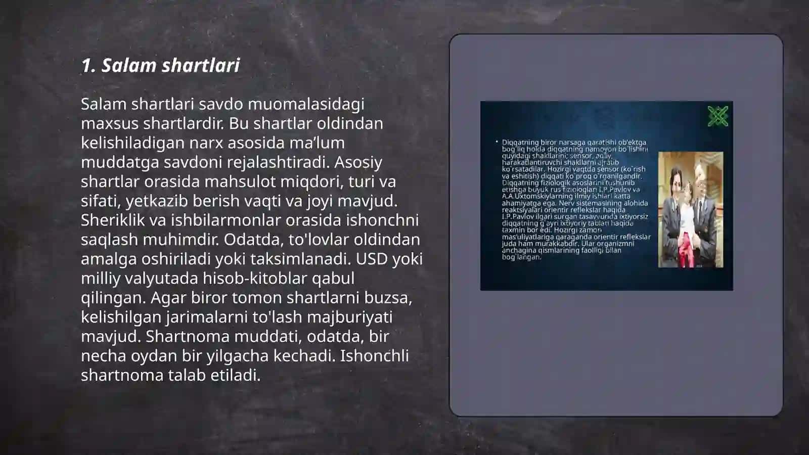Salam va istisnoning turlari 3