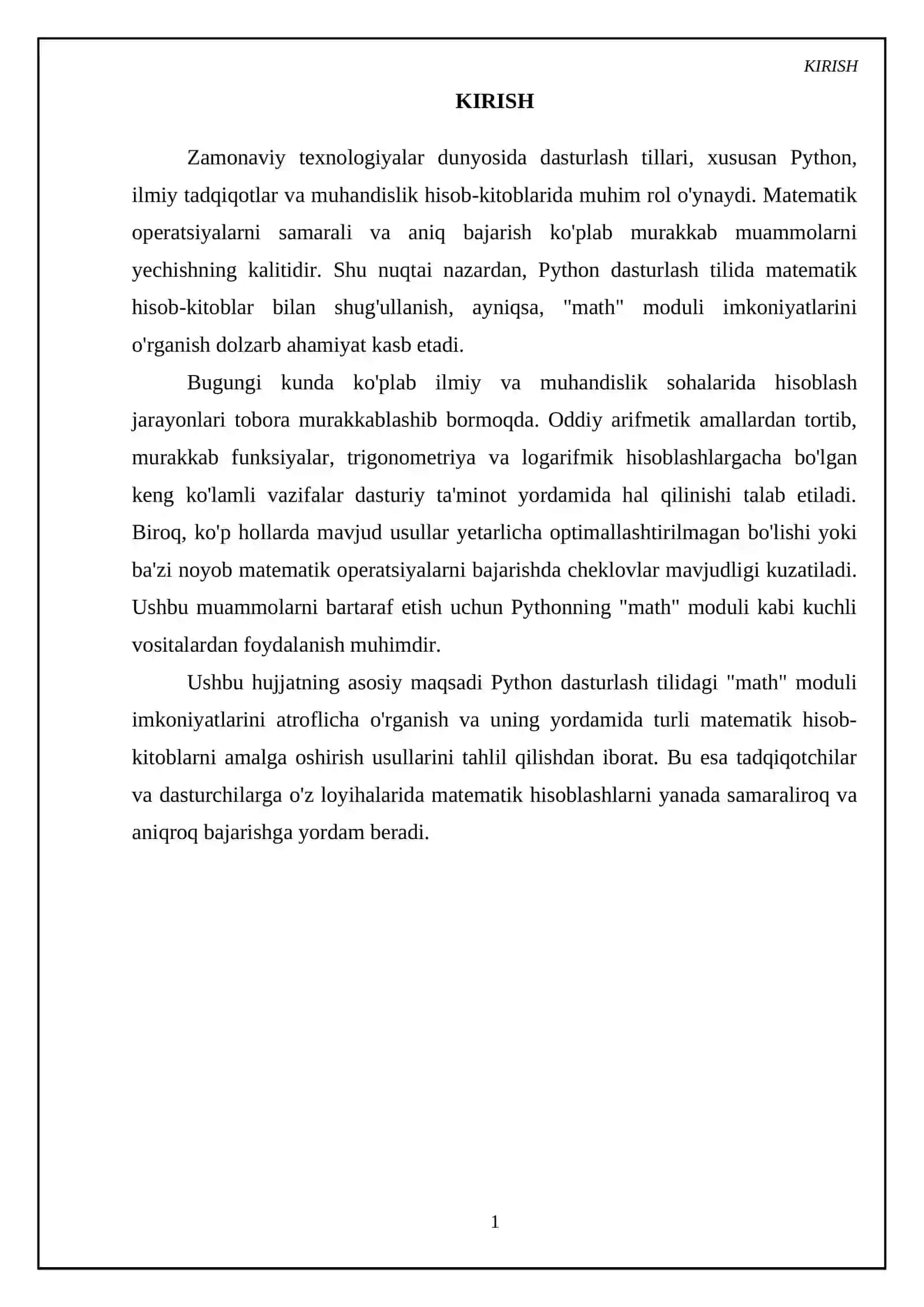 Python dasturlash tilida matematik hisob - kitoblar (math moduli) 3