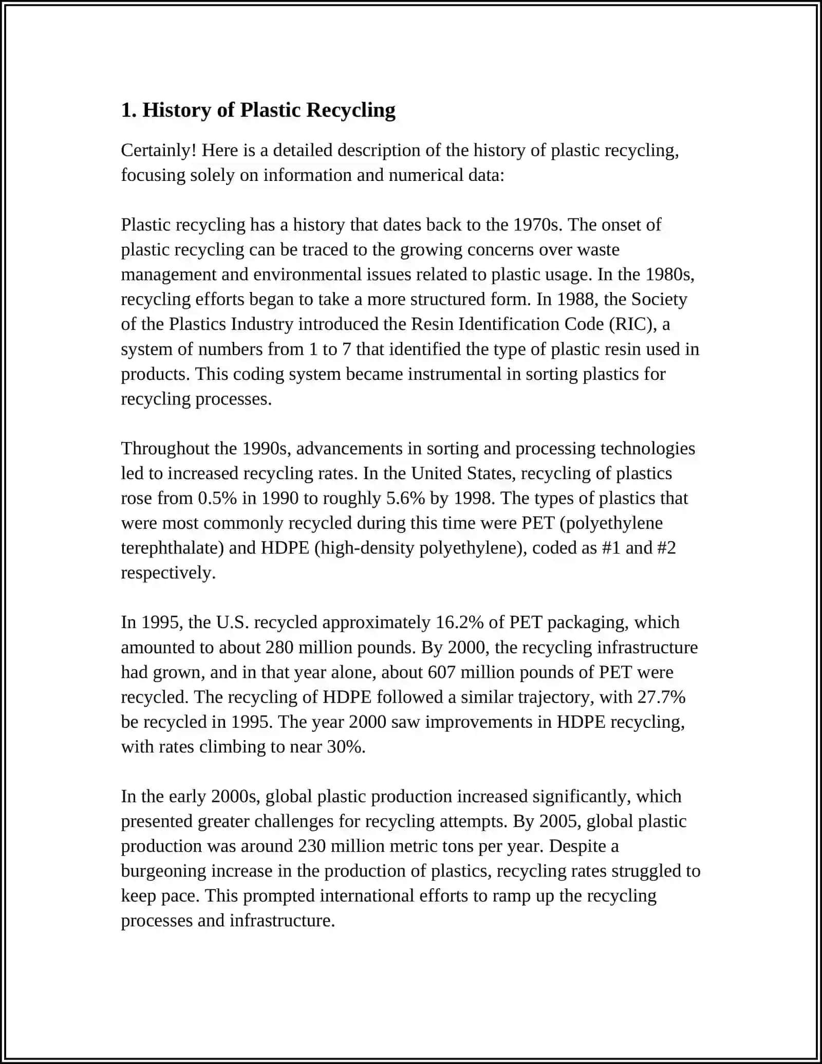 Plastic Recycling History 3