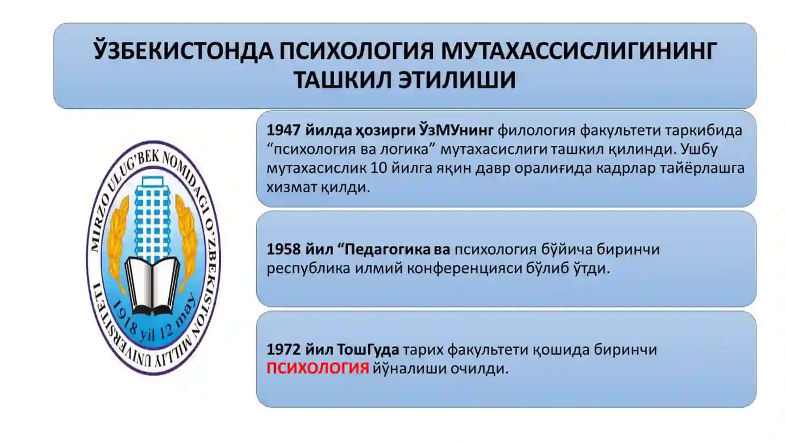 ЎЗБЕКИСТОНДА ПСИХОЛОГИЯНИ РИВОЖЛАНИШИ ВА ИСТИҚБОЛЛАРИ 3