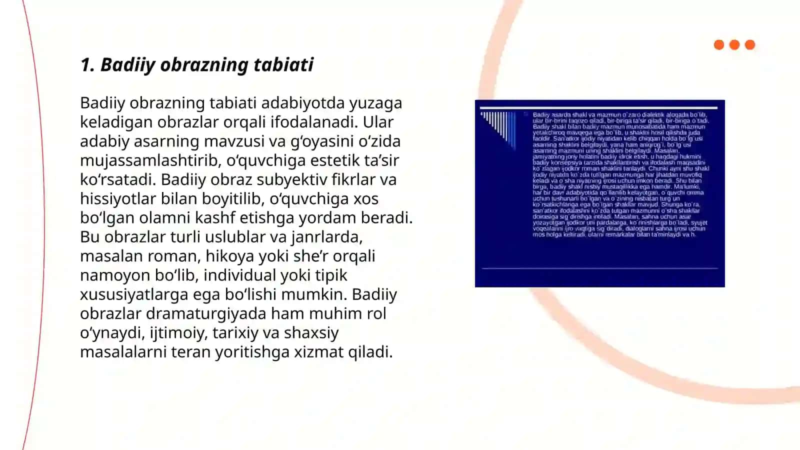 Badiiy obraz va obrazlilik 3