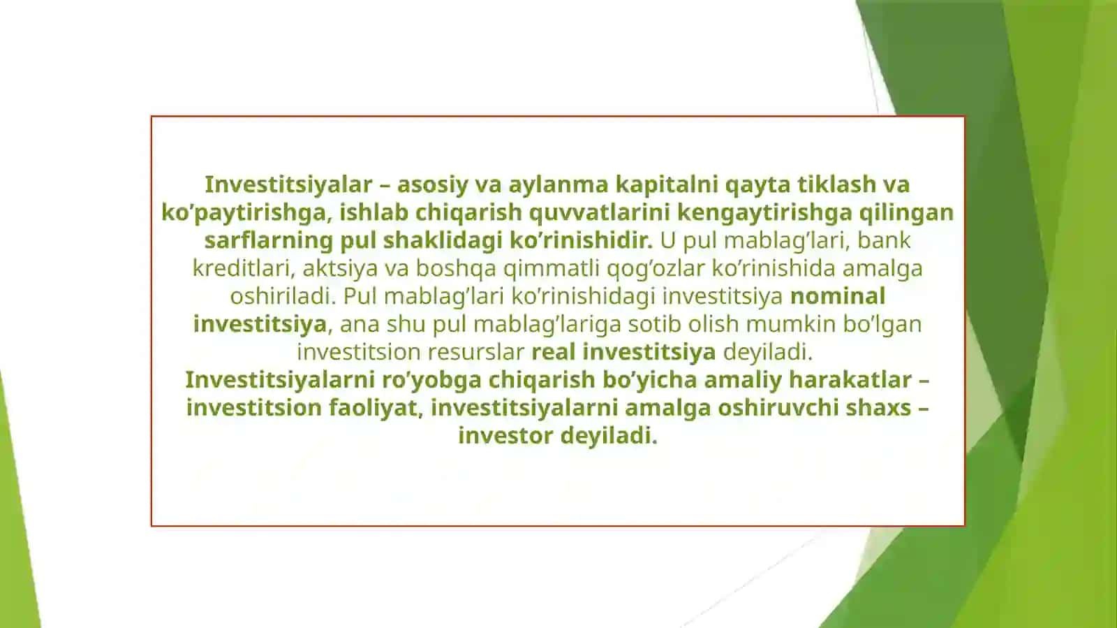 Istе’mоl, Jаmg’аrmа Vа Investitsiyаlаr 3