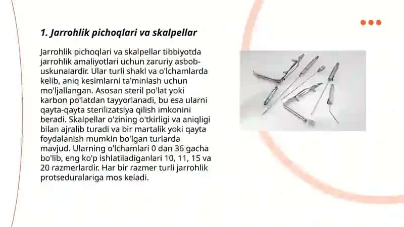 Jarrohlik pichoqlari va skalpellar 3
