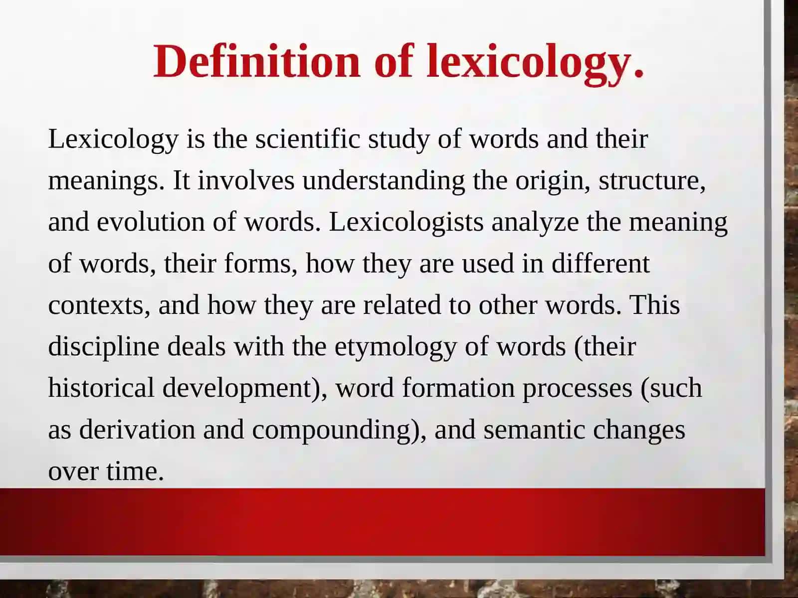 Differences Between Lexicology and Lexicography 3