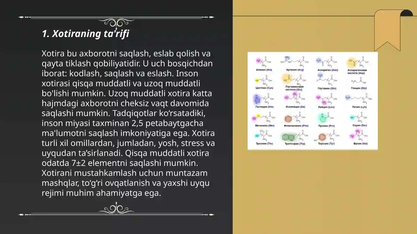 Xotira turlari va uning jarayonlari 3