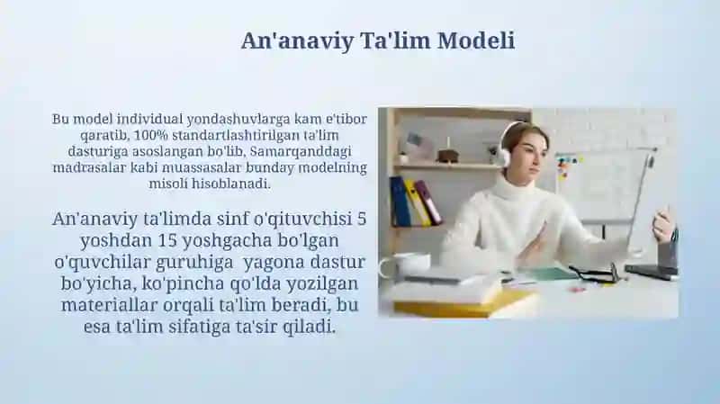 An'anaviy Ta'lim Modeli 3