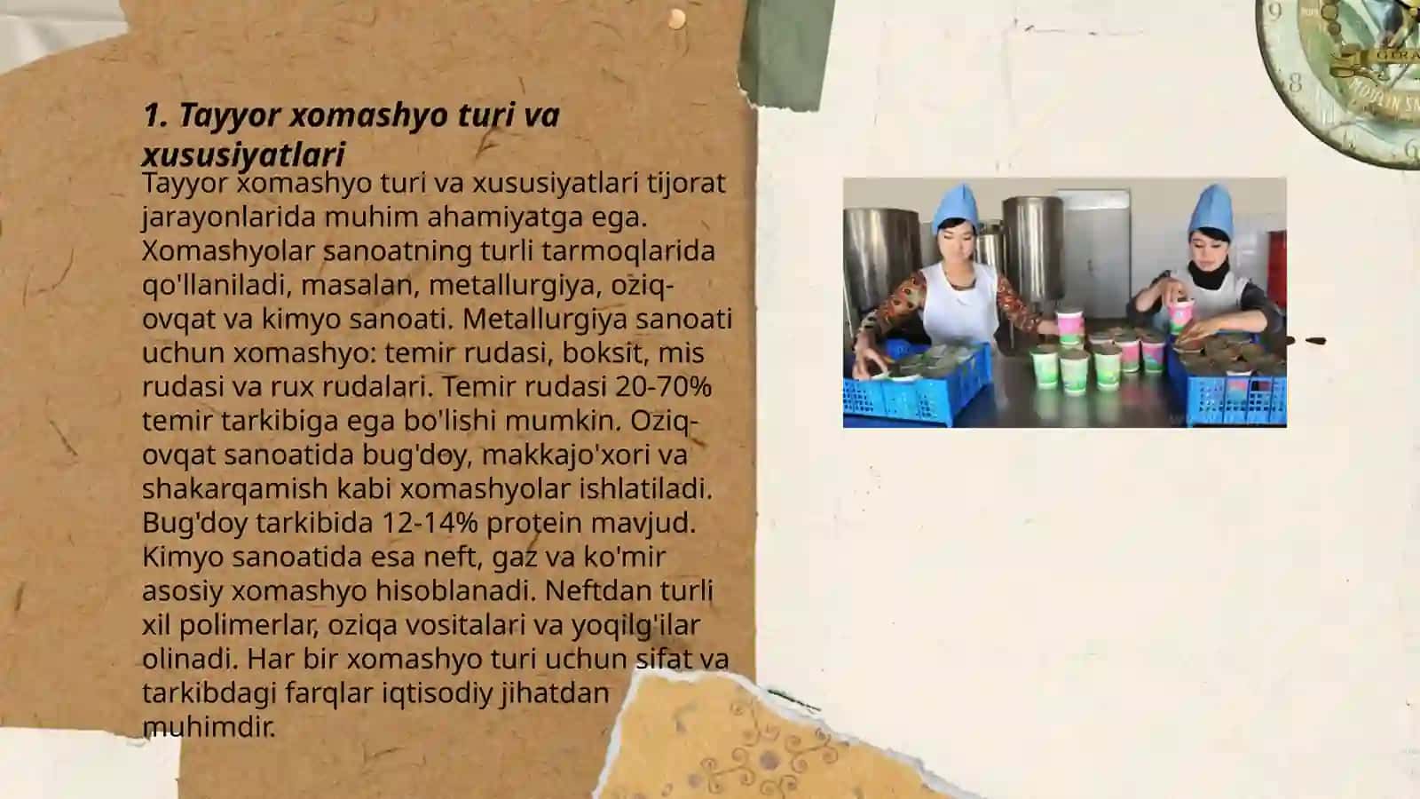 Tayyor xomashyolardan tayyor mahsulot ishlab chiqarish 3