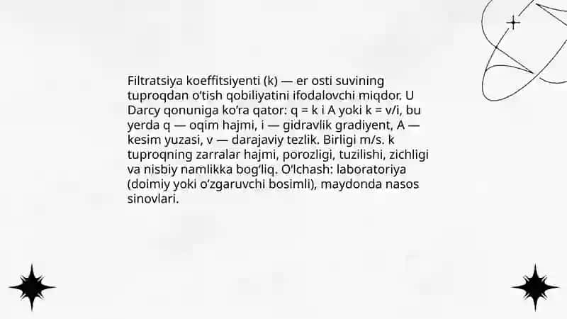 Filtratsiya koeffitsiyenti 3