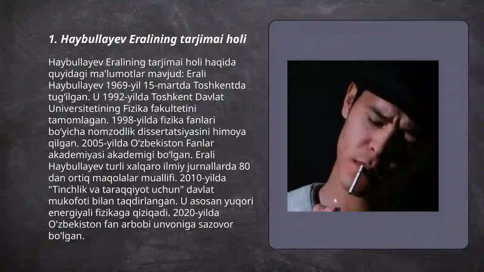 Haybullayev Eralining tarjimai holi 3