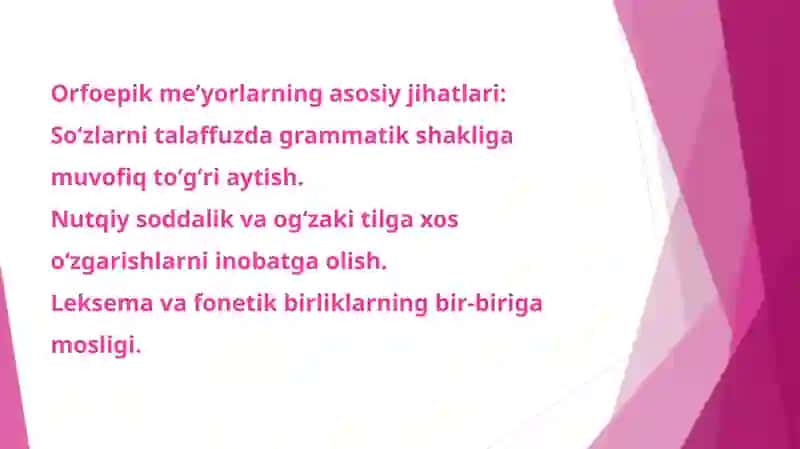 Oʻzbek adabiy tilining orfoepik meʼyorlari 3