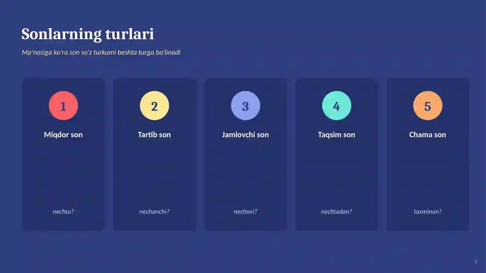 SON SO'Z TURKUMI 3