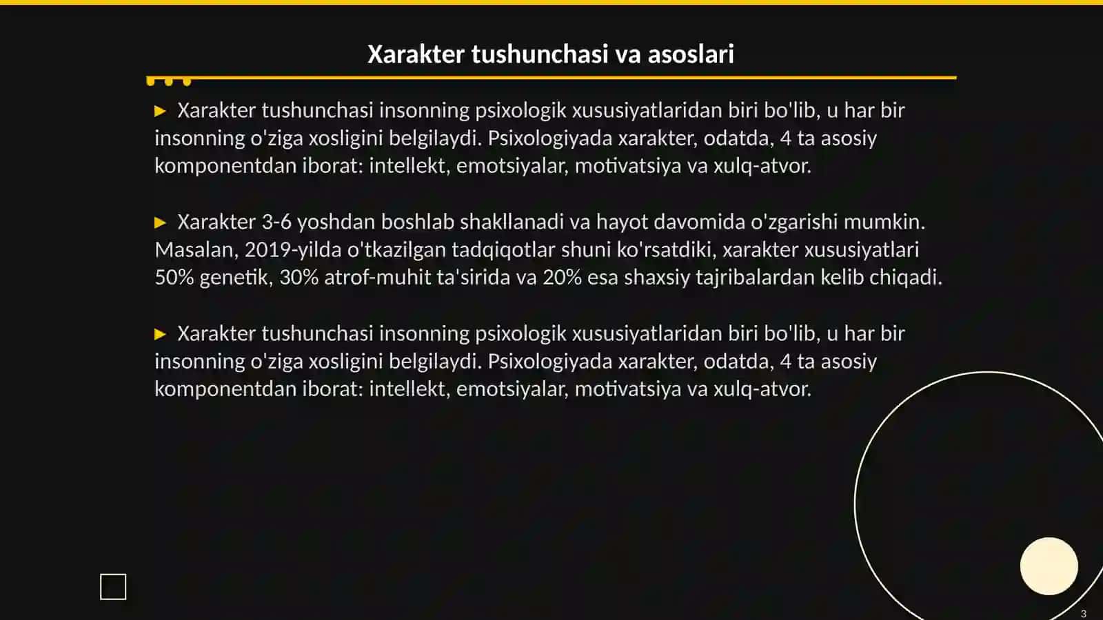Xarakter va emotsiyalar ahamiyati 3