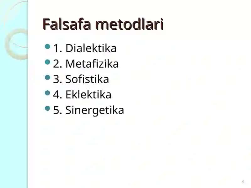 Falsafada metod va metodologiya 3