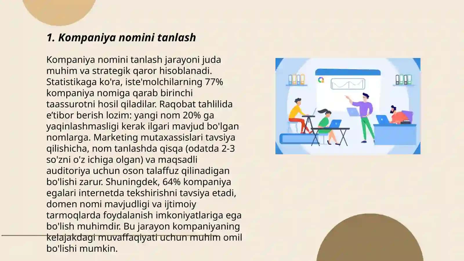 Kompaniyaning tashkil etilishi 3